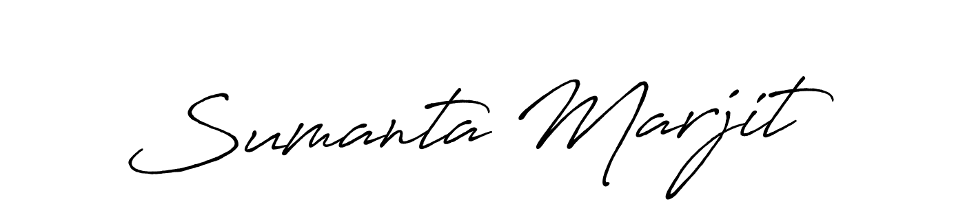 Make a beautiful signature design for name Sumanta Marjit. With this signature (Antro_Vectra_Bolder) style, you can create a handwritten signature for free. Sumanta Marjit signature style 7 images and pictures png