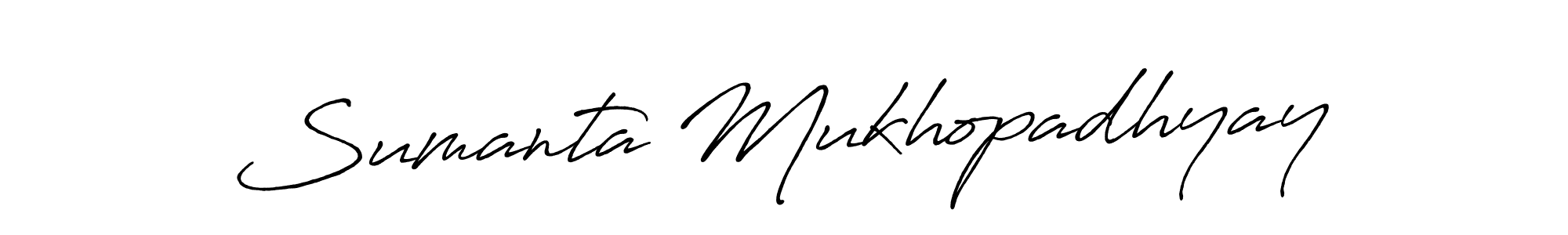 Create a beautiful signature design for name Sumanta Mukhopadhyay. With this signature (Antro_Vectra_Bolder) fonts, you can make a handwritten signature for free. Sumanta Mukhopadhyay signature style 7 images and pictures png