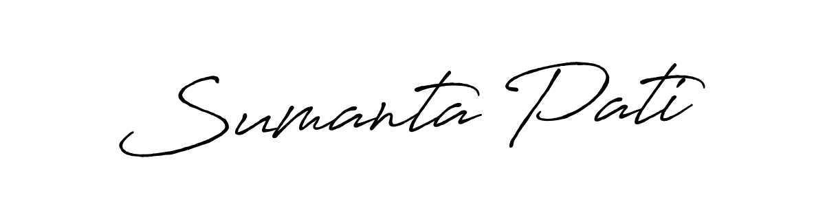 Create a beautiful signature design for name Sumanta Pati. With this signature (Antro_Vectra_Bolder) fonts, you can make a handwritten signature for free. Sumanta Pati signature style 7 images and pictures png