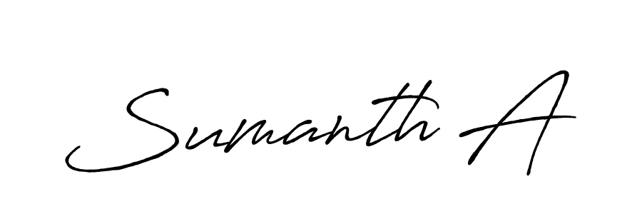 You should practise on your own different ways (Antro_Vectra_Bolder) to write your name (Sumanth A) in signature. don't let someone else do it for you. Sumanth A signature style 7 images and pictures png