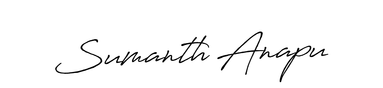 Design your own signature with our free online signature maker. With this signature software, you can create a handwritten (Antro_Vectra_Bolder) signature for name Sumanth Anapu. Sumanth Anapu signature style 7 images and pictures png