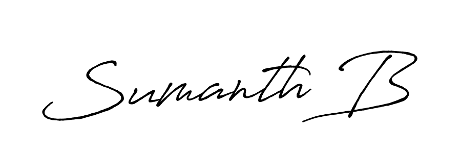 if you are searching for the best signature style for your name Sumanth B. so please give up your signature search. here we have designed multiple signature styles  using Antro_Vectra_Bolder. Sumanth B signature style 7 images and pictures png