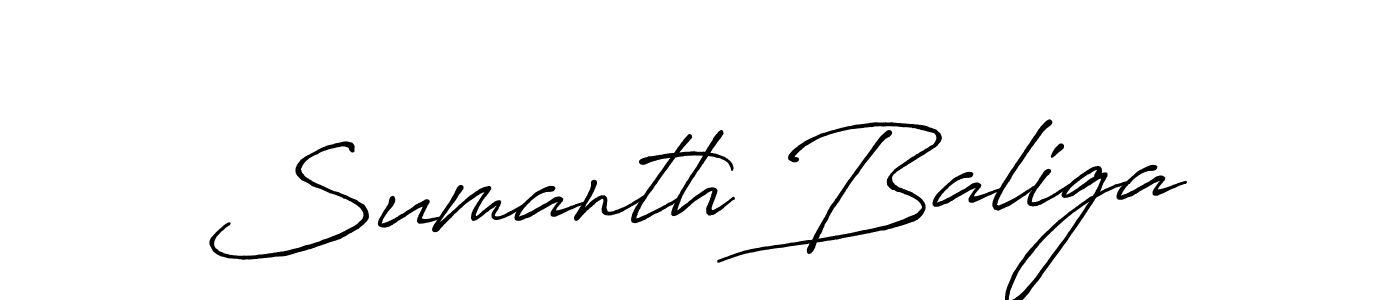 You should practise on your own different ways (Antro_Vectra_Bolder) to write your name (Sumanth Baliga) in signature. don't let someone else do it for you. Sumanth Baliga signature style 7 images and pictures png