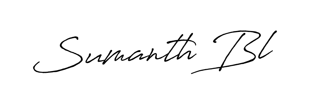 How to Draw Sumanth Bl signature style? Antro_Vectra_Bolder is a latest design signature styles for name Sumanth Bl. Sumanth Bl signature style 7 images and pictures png