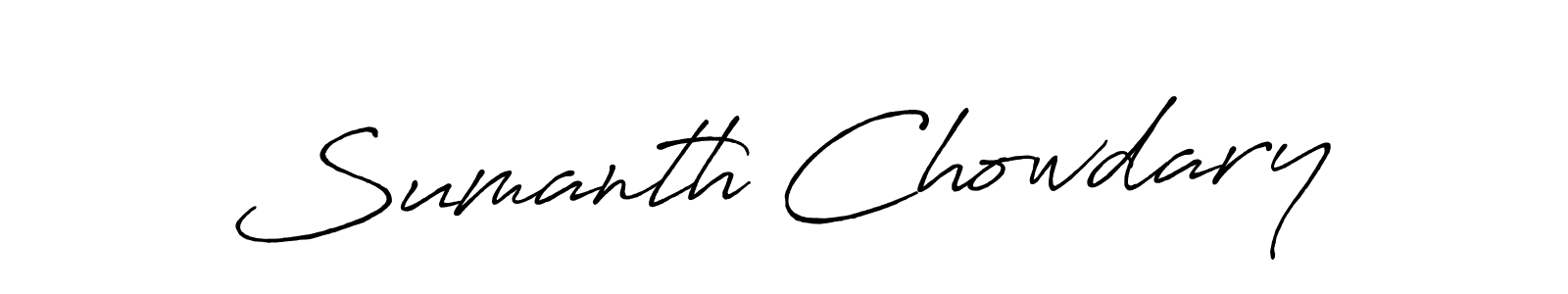 How to make Sumanth Chowdary signature? Antro_Vectra_Bolder is a professional autograph style. Create handwritten signature for Sumanth Chowdary name. Sumanth Chowdary signature style 7 images and pictures png