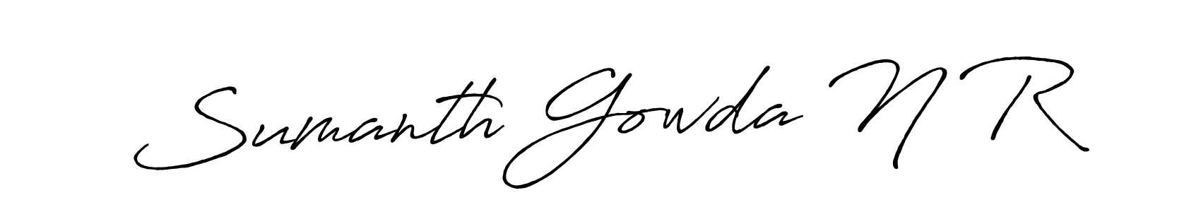 This is the best signature style for the Sumanth Gowda N R name. Also you like these signature font (Antro_Vectra_Bolder). Mix name signature. Sumanth Gowda N R signature style 7 images and pictures png