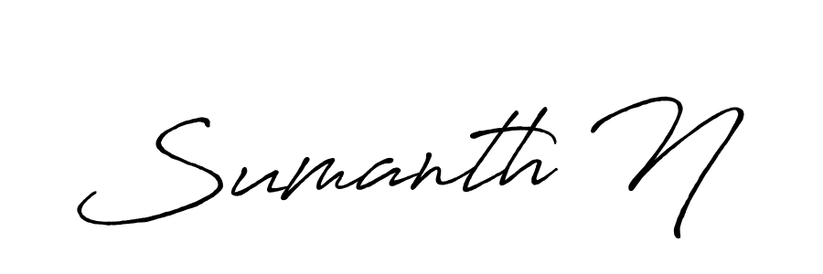 Design your own signature with our free online signature maker. With this signature software, you can create a handwritten (Antro_Vectra_Bolder) signature for name Sumanth N. Sumanth N signature style 7 images and pictures png