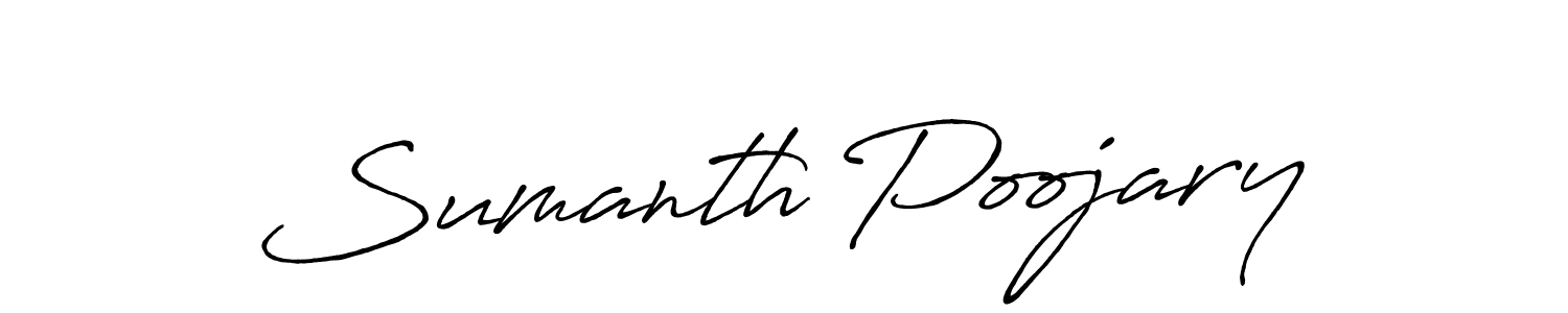 Make a beautiful signature design for name Sumanth Poojary. With this signature (Antro_Vectra_Bolder) style, you can create a handwritten signature for free. Sumanth Poojary signature style 7 images and pictures png