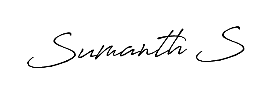Also we have Sumanth S name is the best signature style. Create professional handwritten signature collection using Antro_Vectra_Bolder autograph style. Sumanth S signature style 7 images and pictures png