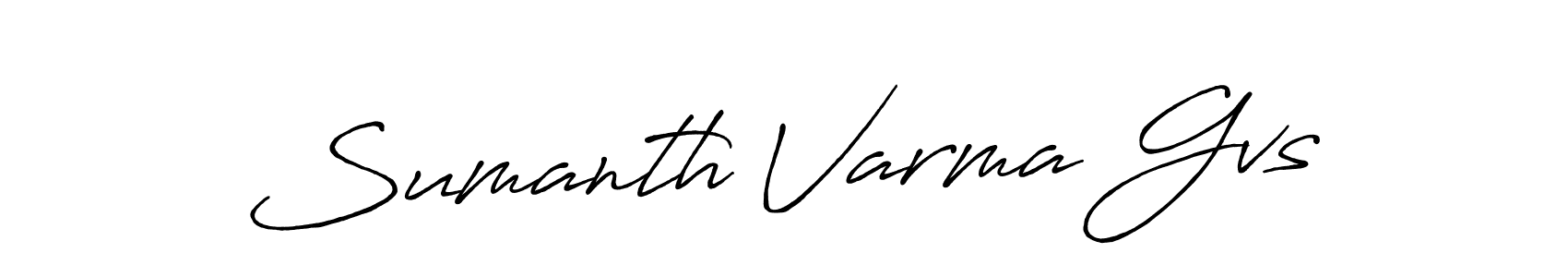 How to make Sumanth Varma Gvs signature? Antro_Vectra_Bolder is a professional autograph style. Create handwritten signature for Sumanth Varma Gvs name. Sumanth Varma Gvs signature style 7 images and pictures png