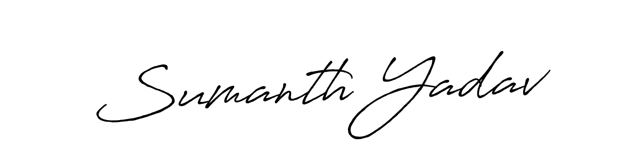 Also You can easily find your signature by using the search form. We will create Sumanth Yadav name handwritten signature images for you free of cost using Antro_Vectra_Bolder sign style. Sumanth Yadav signature style 7 images and pictures png