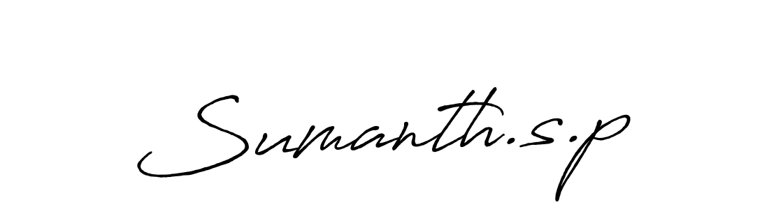 How to make Sumanth.s.p signature? Antro_Vectra_Bolder is a professional autograph style. Create handwritten signature for Sumanth.s.p name. Sumanth.s.p signature style 7 images and pictures png