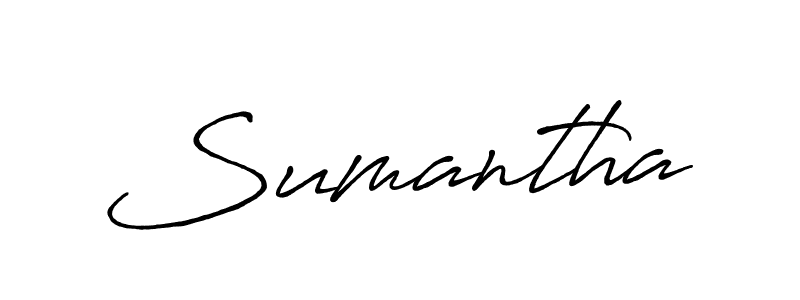 Make a beautiful signature design for name Sumantha. With this signature (Antro_Vectra_Bolder) style, you can create a handwritten signature for free. Sumantha signature style 7 images and pictures png