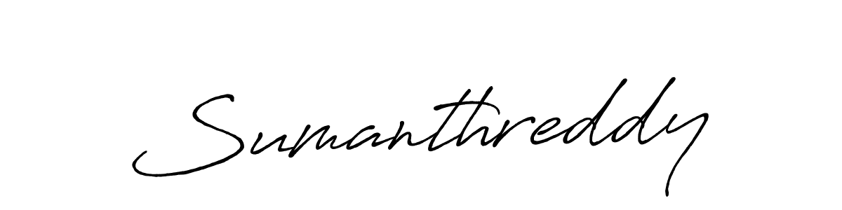 How to make Sumanthreddy name signature. Use Antro_Vectra_Bolder style for creating short signs online. This is the latest handwritten sign. Sumanthreddy signature style 7 images and pictures png