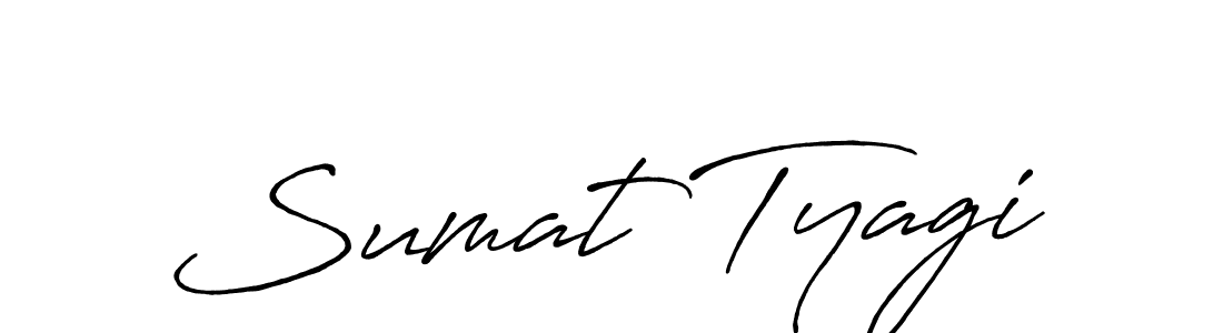 Also You can easily find your signature by using the search form. We will create Sumat Tyagi name handwritten signature images for you free of cost using Antro_Vectra_Bolder sign style. Sumat Tyagi signature style 7 images and pictures png