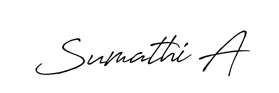 How to make Sumathi A signature? Antro_Vectra_Bolder is a professional autograph style. Create handwritten signature for Sumathi A name. Sumathi A signature style 7 images and pictures png
