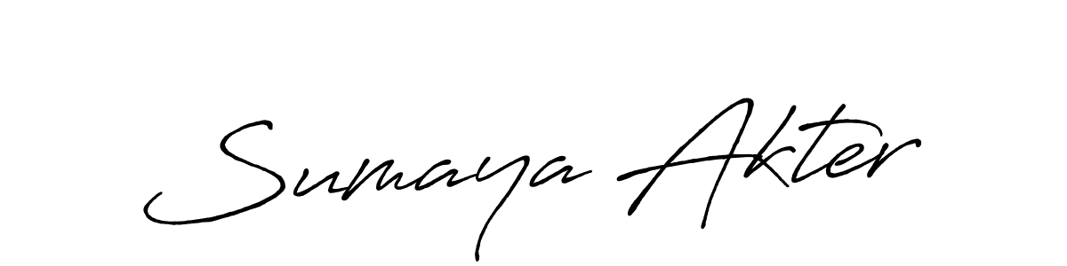 Make a short Sumaya Akter signature style. Manage your documents anywhere anytime using Antro_Vectra_Bolder. Create and add eSignatures, submit forms, share and send files easily. Sumaya Akter signature style 7 images and pictures png