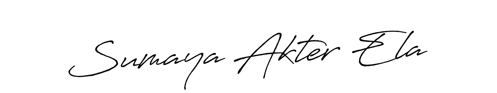 Make a short Sumaya Akter Ela signature style. Manage your documents anywhere anytime using Antro_Vectra_Bolder. Create and add eSignatures, submit forms, share and send files easily. Sumaya Akter Ela signature style 7 images and pictures png