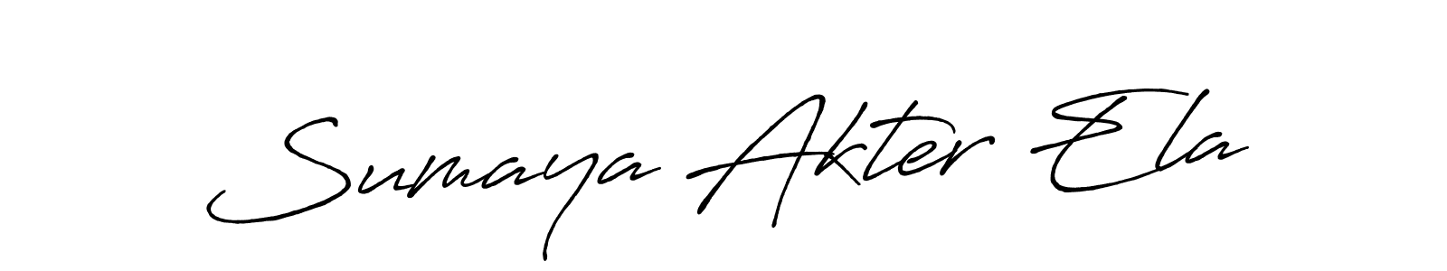 Also we have Sumaya Akter Ela name is the best signature style. Create professional handwritten signature collection using Antro_Vectra_Bolder autograph style. Sumaya Akter Ela signature style 7 images and pictures png