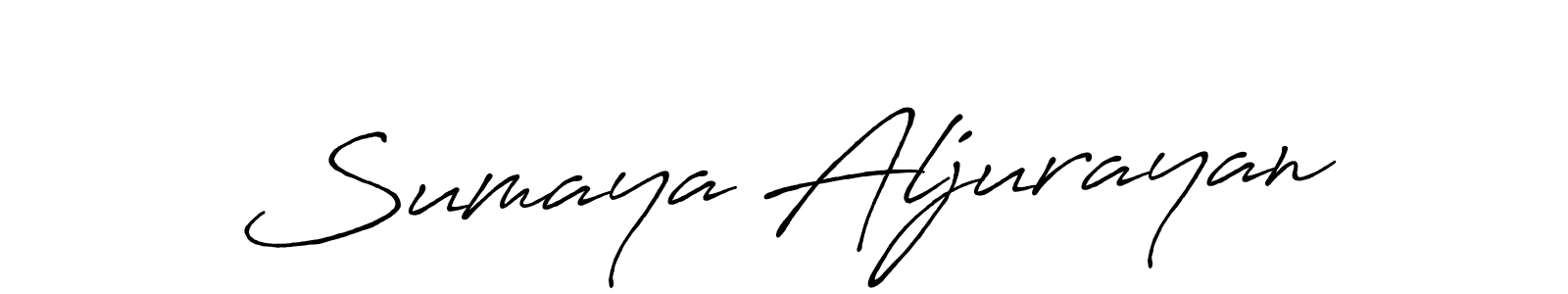 You should practise on your own different ways (Antro_Vectra_Bolder) to write your name (Sumaya Aljurayan) in signature. don't let someone else do it for you. Sumaya Aljurayan signature style 7 images and pictures png