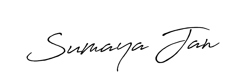 Sumaya Jan stylish signature style. Best Handwritten Sign (Antro_Vectra_Bolder) for my name. Handwritten Signature Collection Ideas for my name Sumaya Jan. Sumaya Jan signature style 7 images and pictures png