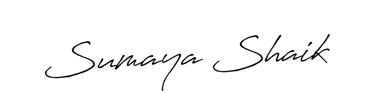 The best way (Antro_Vectra_Bolder) to make a short signature is to pick only two or three words in your name. The name Sumaya Shaik include a total of six letters. For converting this name. Sumaya Shaik signature style 7 images and pictures png