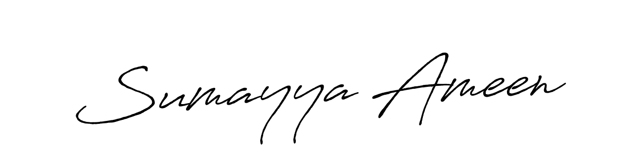 Sumayya Ameen stylish signature style. Best Handwritten Sign (Antro_Vectra_Bolder) for my name. Handwritten Signature Collection Ideas for my name Sumayya Ameen. Sumayya Ameen signature style 7 images and pictures png
