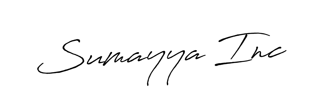 Design your own signature with our free online signature maker. With this signature software, you can create a handwritten (Antro_Vectra_Bolder) signature for name Sumayya Inc. Sumayya Inc signature style 7 images and pictures png