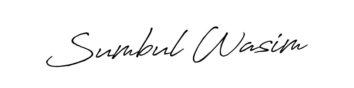 It looks lik you need a new signature style for name Sumbul Wasim. Design unique handwritten (Antro_Vectra_Bolder) signature with our free signature maker in just a few clicks. Sumbul Wasim signature style 7 images and pictures png