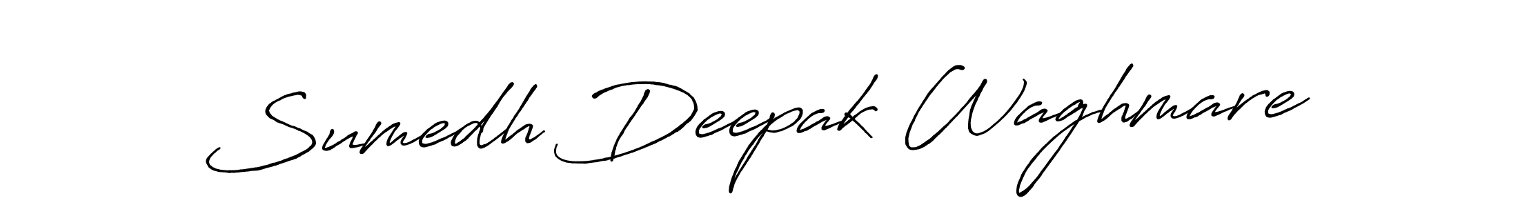 Antro_Vectra_Bolder is a professional signature style that is perfect for those who want to add a touch of class to their signature. It is also a great choice for those who want to make their signature more unique. Get Sumedh Deepak Waghmare name to fancy signature for free. Sumedh Deepak Waghmare signature style 7 images and pictures png