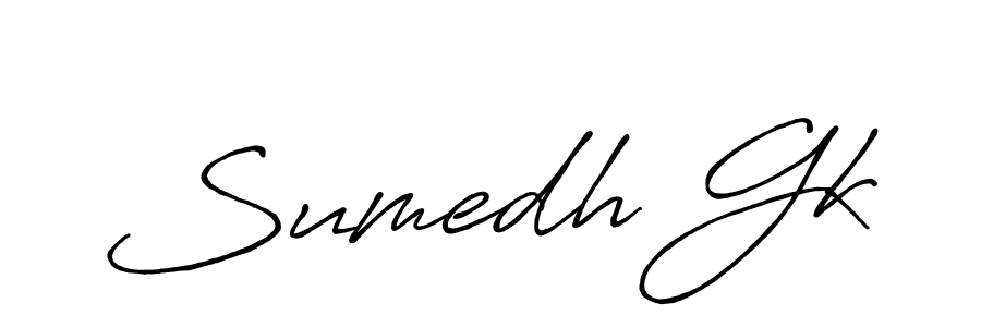 Use a signature maker to create a handwritten signature online. With this signature software, you can design (Antro_Vectra_Bolder) your own signature for name Sumedh Gk. Sumedh Gk signature style 7 images and pictures png