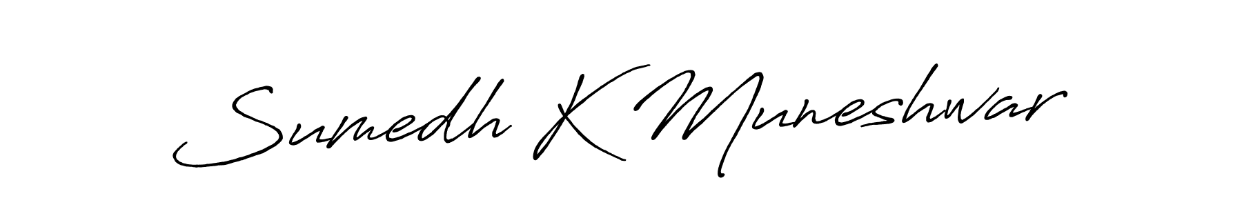 You should practise on your own different ways (Antro_Vectra_Bolder) to write your name (Sumedh K Muneshwar) in signature. don't let someone else do it for you. Sumedh K Muneshwar signature style 7 images and pictures png