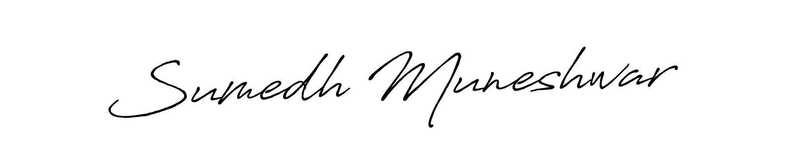 Use a signature maker to create a handwritten signature online. With this signature software, you can design (Antro_Vectra_Bolder) your own signature for name Sumedh Muneshwar. Sumedh Muneshwar signature style 7 images and pictures png