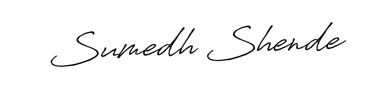 Make a beautiful signature design for name Sumedh Shende. With this signature (Antro_Vectra_Bolder) style, you can create a handwritten signature for free. Sumedh Shende signature style 7 images and pictures png