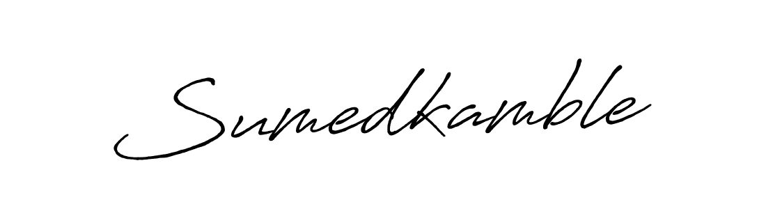 How to Draw Sumedkamble signature style? Antro_Vectra_Bolder is a latest design signature styles for name Sumedkamble. Sumedkamble signature style 7 images and pictures png