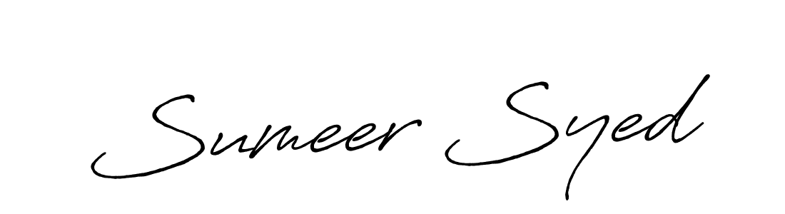 Also You can easily find your signature by using the search form. We will create Sumeer Syed name handwritten signature images for you free of cost using Antro_Vectra_Bolder sign style. Sumeer Syed signature style 7 images and pictures png
