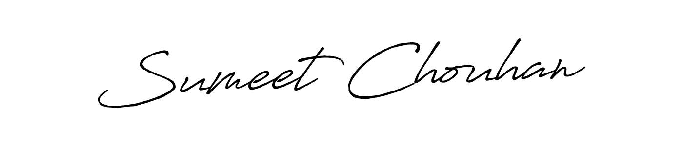 How to make Sumeet Chouhan name signature. Use Antro_Vectra_Bolder style for creating short signs online. This is the latest handwritten sign. Sumeet Chouhan signature style 7 images and pictures png