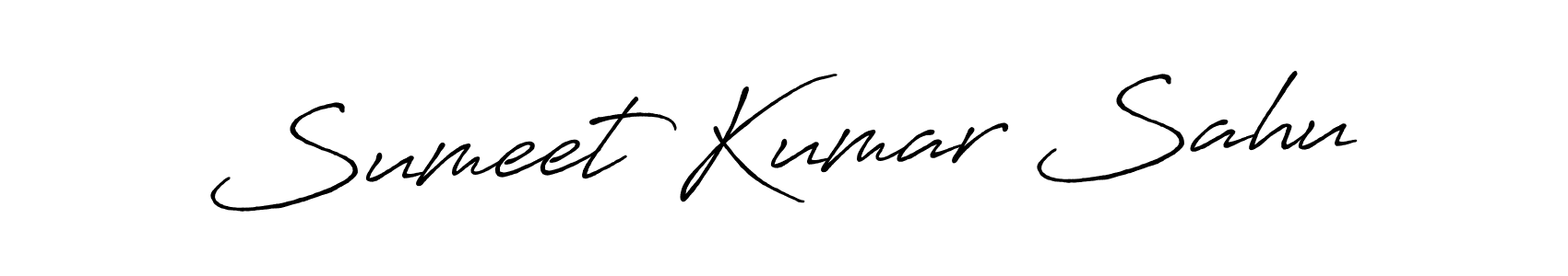 How to make Sumeet Kumar Sahu name signature. Use Antro_Vectra_Bolder style for creating short signs online. This is the latest handwritten sign. Sumeet Kumar Sahu signature style 7 images and pictures png