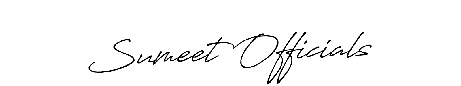 Make a beautiful signature design for name Sumeet Officials. Use this online signature maker to create a handwritten signature for free. Sumeet Officials signature style 7 images and pictures png