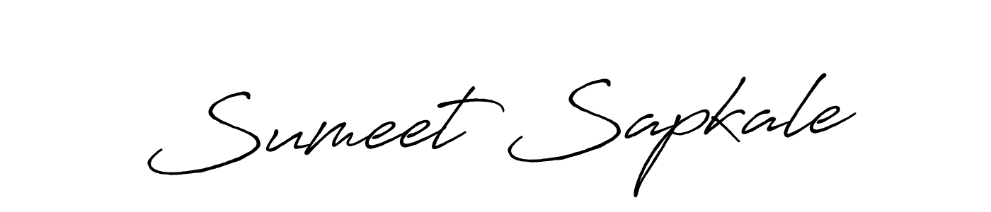 Sumeet Sapkale stylish signature style. Best Handwritten Sign (Antro_Vectra_Bolder) for my name. Handwritten Signature Collection Ideas for my name Sumeet Sapkale. Sumeet Sapkale signature style 7 images and pictures png