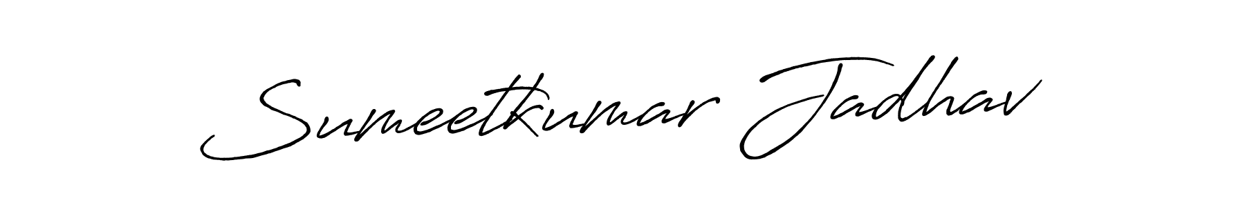 The best way (Antro_Vectra_Bolder) to make a short signature is to pick only two or three words in your name. The name Sumeetkumar Jadhav include a total of six letters. For converting this name. Sumeetkumar Jadhav signature style 7 images and pictures png