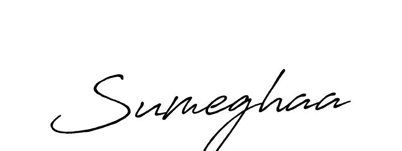 Make a beautiful signature design for name Sumeghaa. With this signature (Antro_Vectra_Bolder) style, you can create a handwritten signature for free. Sumeghaa signature style 7 images and pictures png