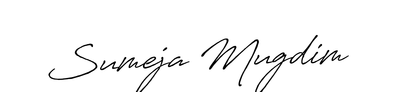 Sumeja Mugdim stylish signature style. Best Handwritten Sign (Antro_Vectra_Bolder) for my name. Handwritten Signature Collection Ideas for my name Sumeja Mugdim. Sumeja Mugdim signature style 7 images and pictures png