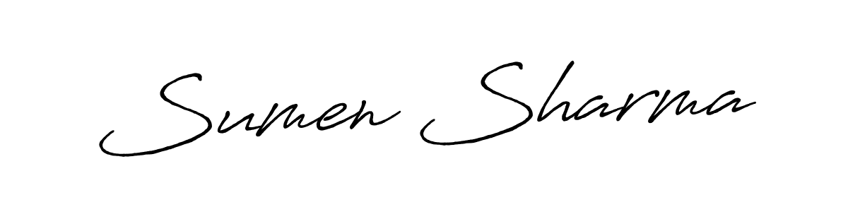 Also we have Sumen Sharma name is the best signature style. Create professional handwritten signature collection using Antro_Vectra_Bolder autograph style. Sumen Sharma signature style 7 images and pictures png