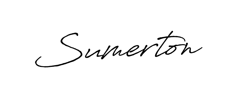Create a beautiful signature design for name Sumerton. With this signature (Antro_Vectra_Bolder) fonts, you can make a handwritten signature for free. Sumerton signature style 7 images and pictures png