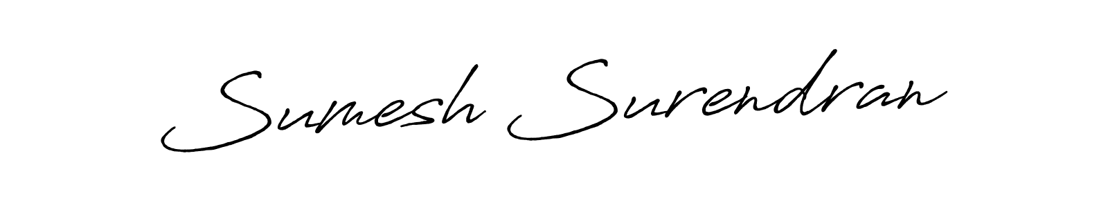 Design your own signature with our free online signature maker. With this signature software, you can create a handwritten (Antro_Vectra_Bolder) signature for name Sumesh Surendran. Sumesh Surendran signature style 7 images and pictures png