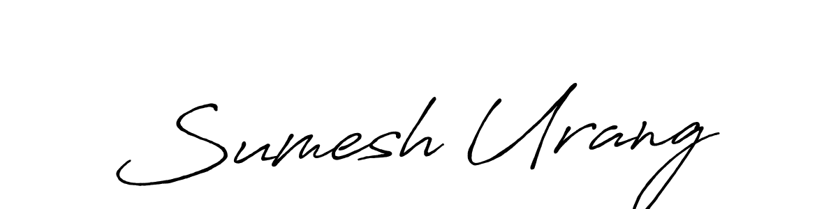 The best way (Antro_Vectra_Bolder) to make a short signature is to pick only two or three words in your name. The name Sumesh Urang include a total of six letters. For converting this name. Sumesh Urang signature style 7 images and pictures png