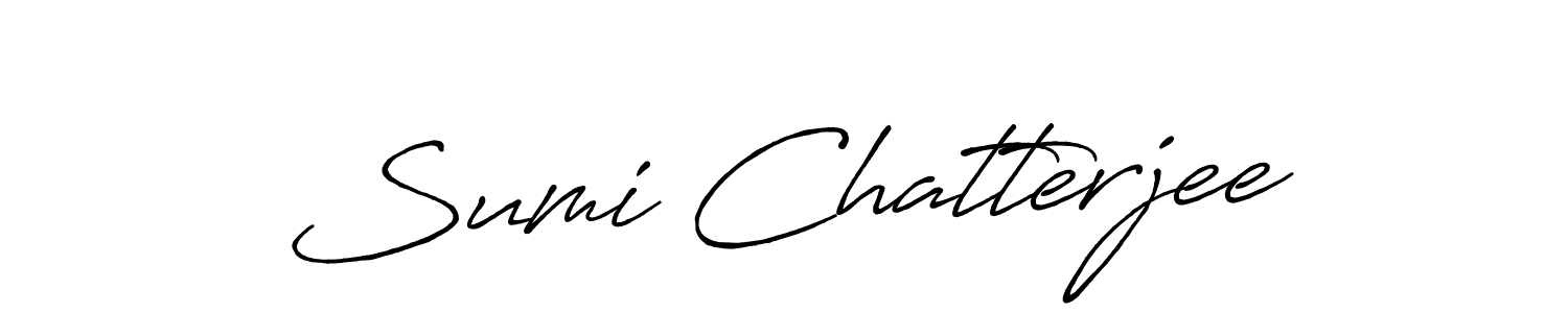 The best way (Antro_Vectra_Bolder) to make a short signature is to pick only two or three words in your name. The name Sumi Chatterjee include a total of six letters. For converting this name. Sumi Chatterjee signature style 7 images and pictures png