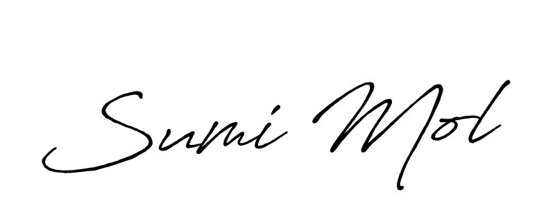 Once you've used our free online signature maker to create your best signature Antro_Vectra_Bolder style, it's time to enjoy all of the benefits that Sumi Mol name signing documents. Sumi Mol signature style 7 images and pictures png