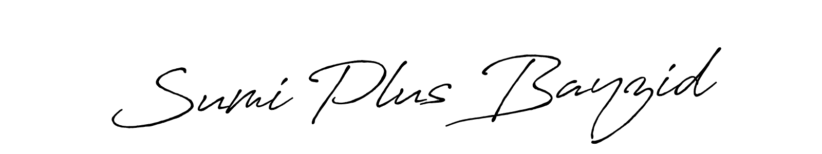 The best way (Antro_Vectra_Bolder) to make a short signature is to pick only two or three words in your name. The name Sumi Plus Bayzid include a total of six letters. For converting this name. Sumi Plus Bayzid signature style 7 images and pictures png